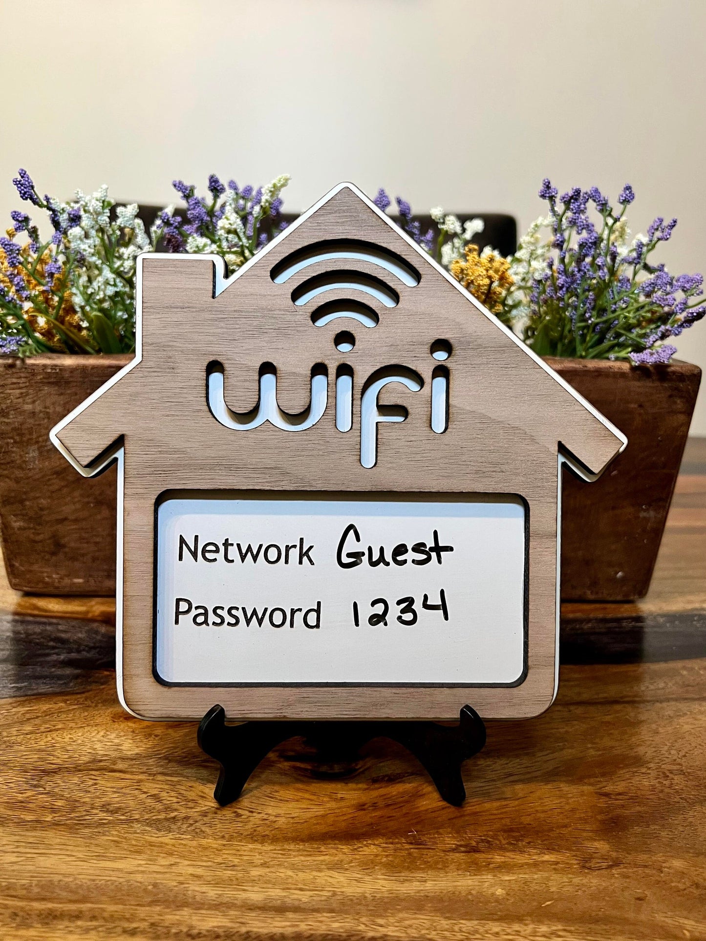 Dry Erase Wifi Network Sign
