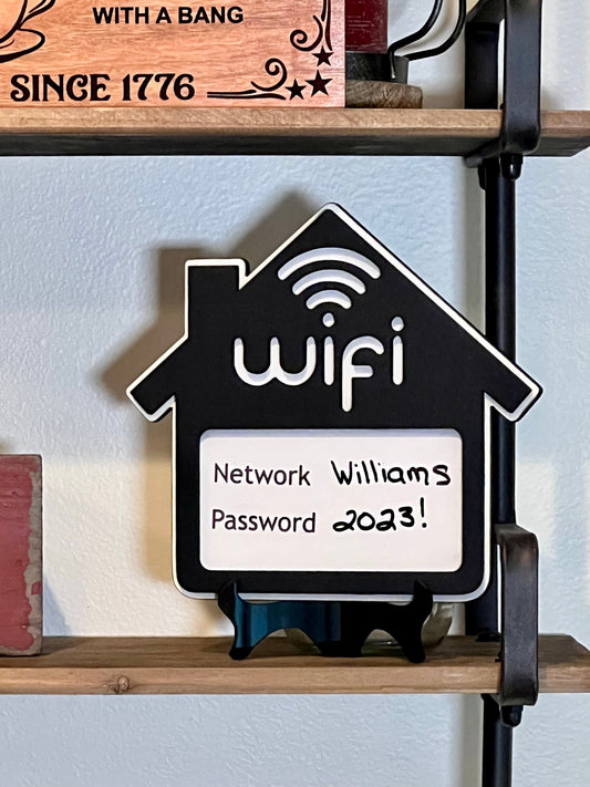 Dry Erase Wifi Network Sign