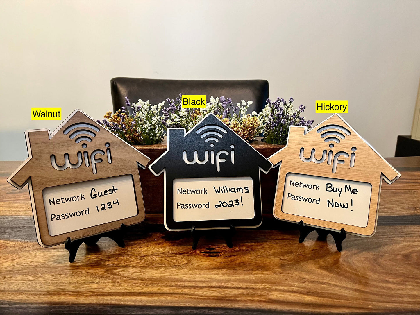 Dry Erase Wifi Network Sign