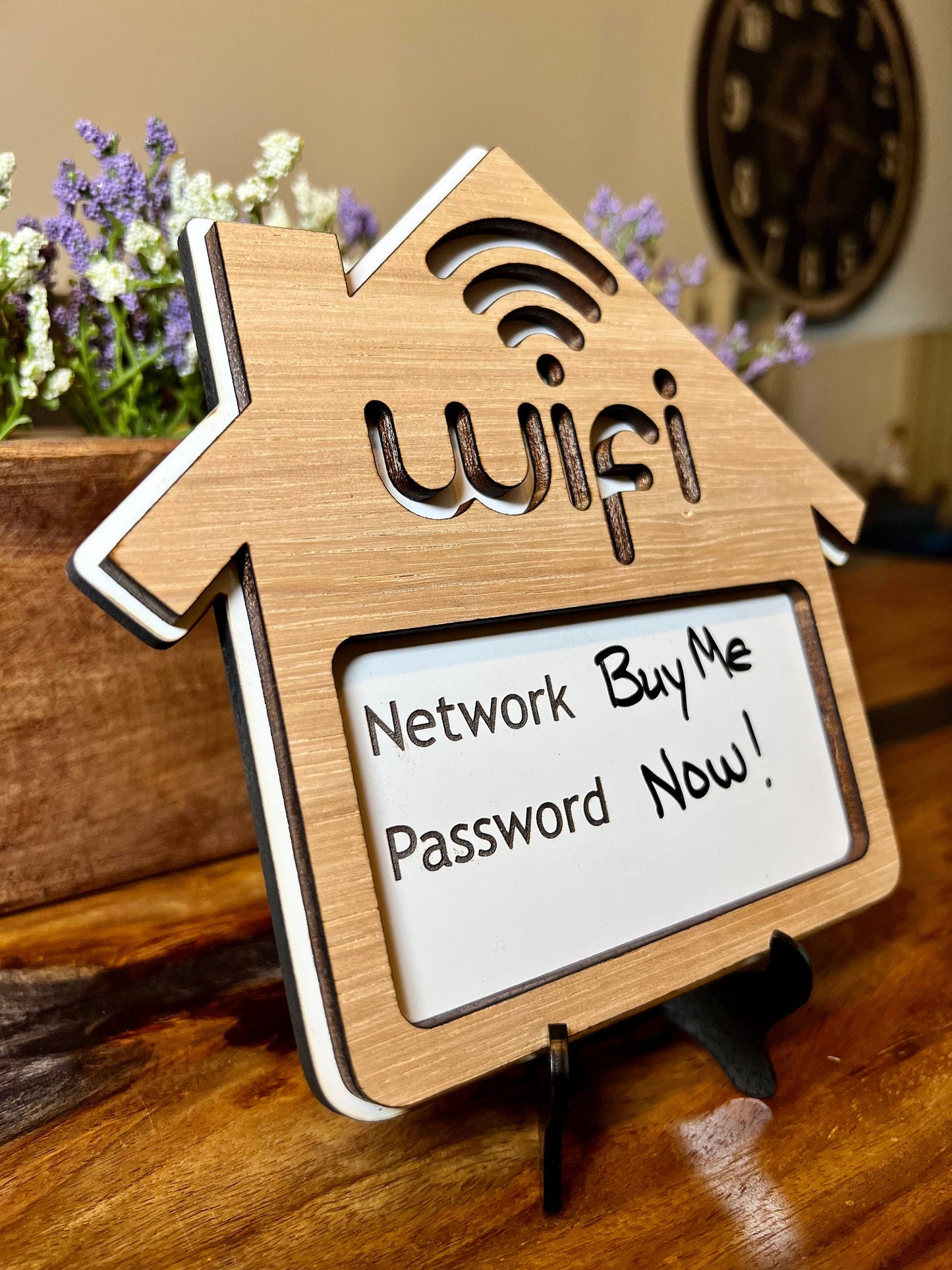 Dry Erase Wifi Network Sign