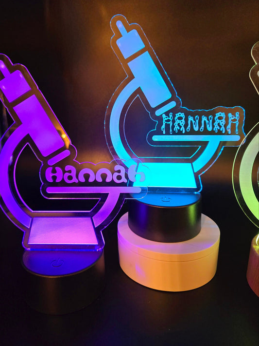 Personalized Microscope Light Up Sign
