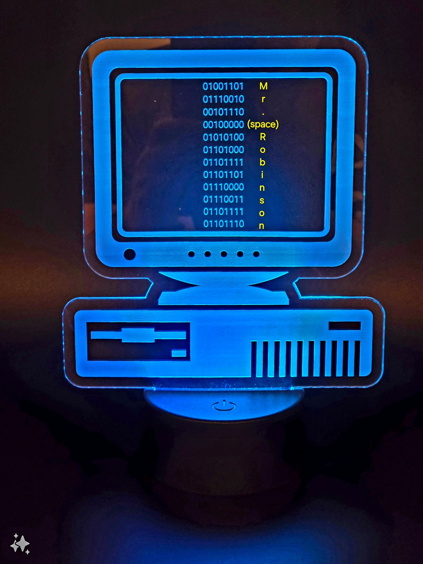 Personalized Retro Computer Coding Light Up Sign