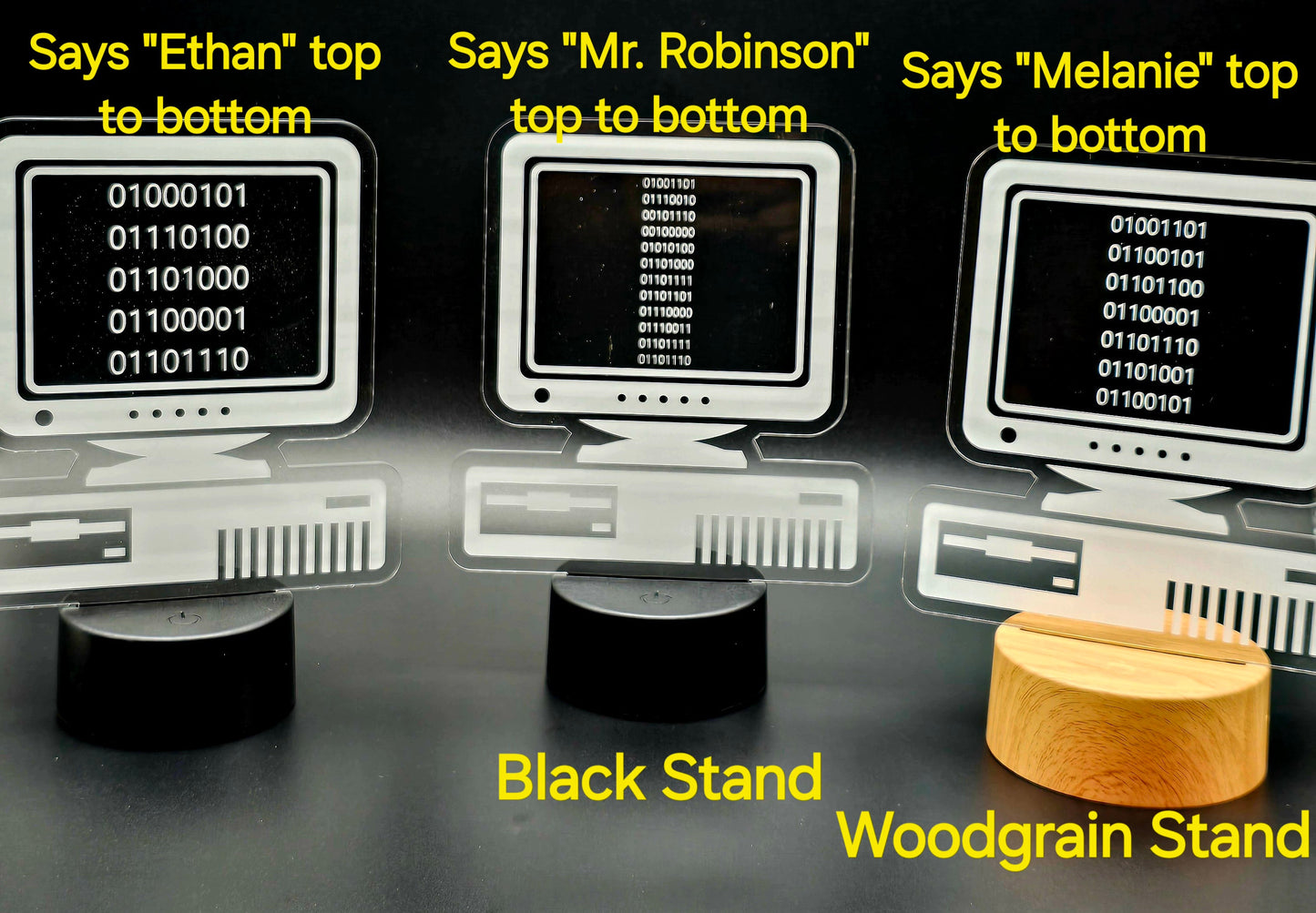 Personalized Retro Computer Coding Light Up Sign