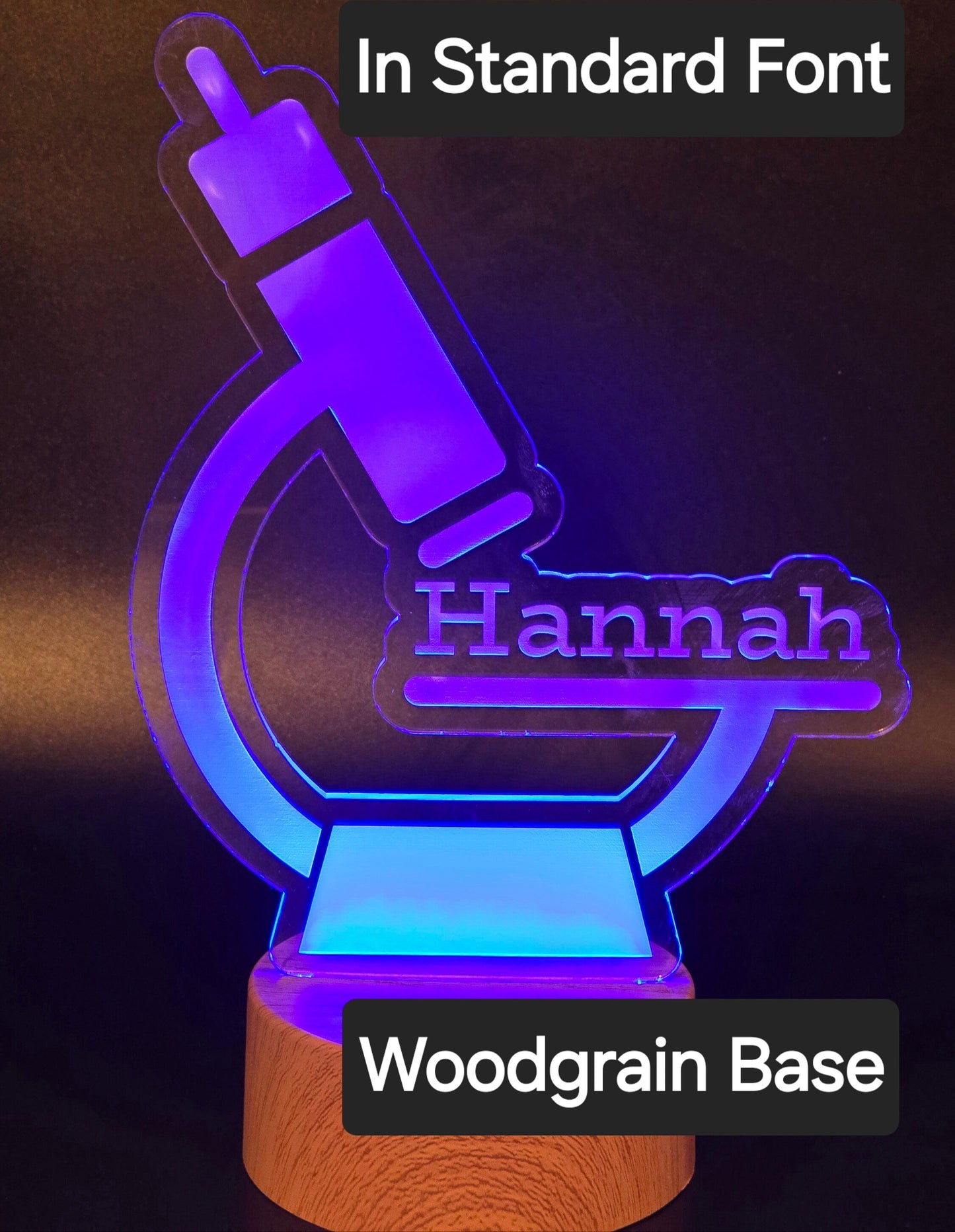 Personalized Microscope Light Up Sign