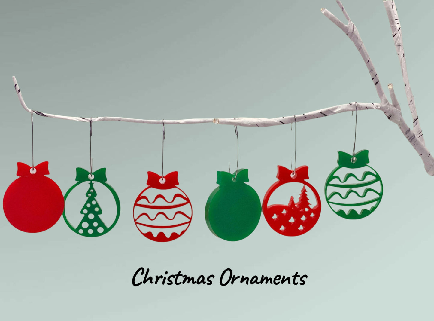 Mini LED Artificial Birch Tree with Ornaments