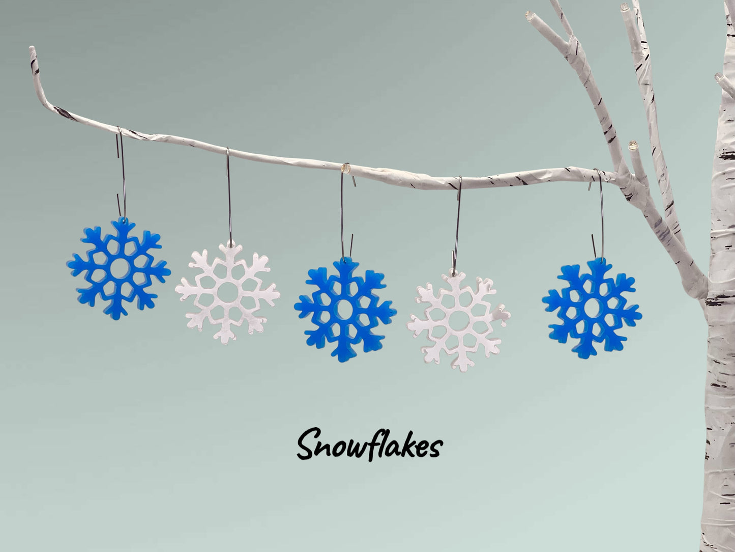 Mini LED Artificial Birch Tree with Ornaments