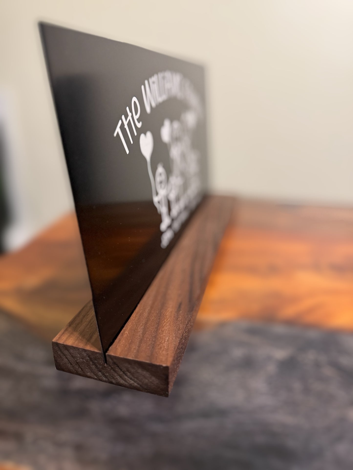 Whimsical Doodle Family Portrait Shelf Sitter
