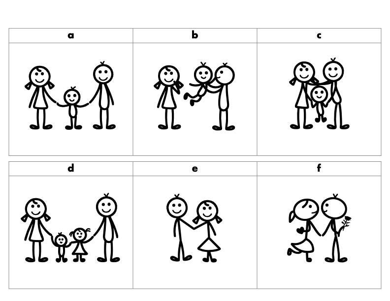 Whimsical Doodle Family Portrait Shelf Sitter