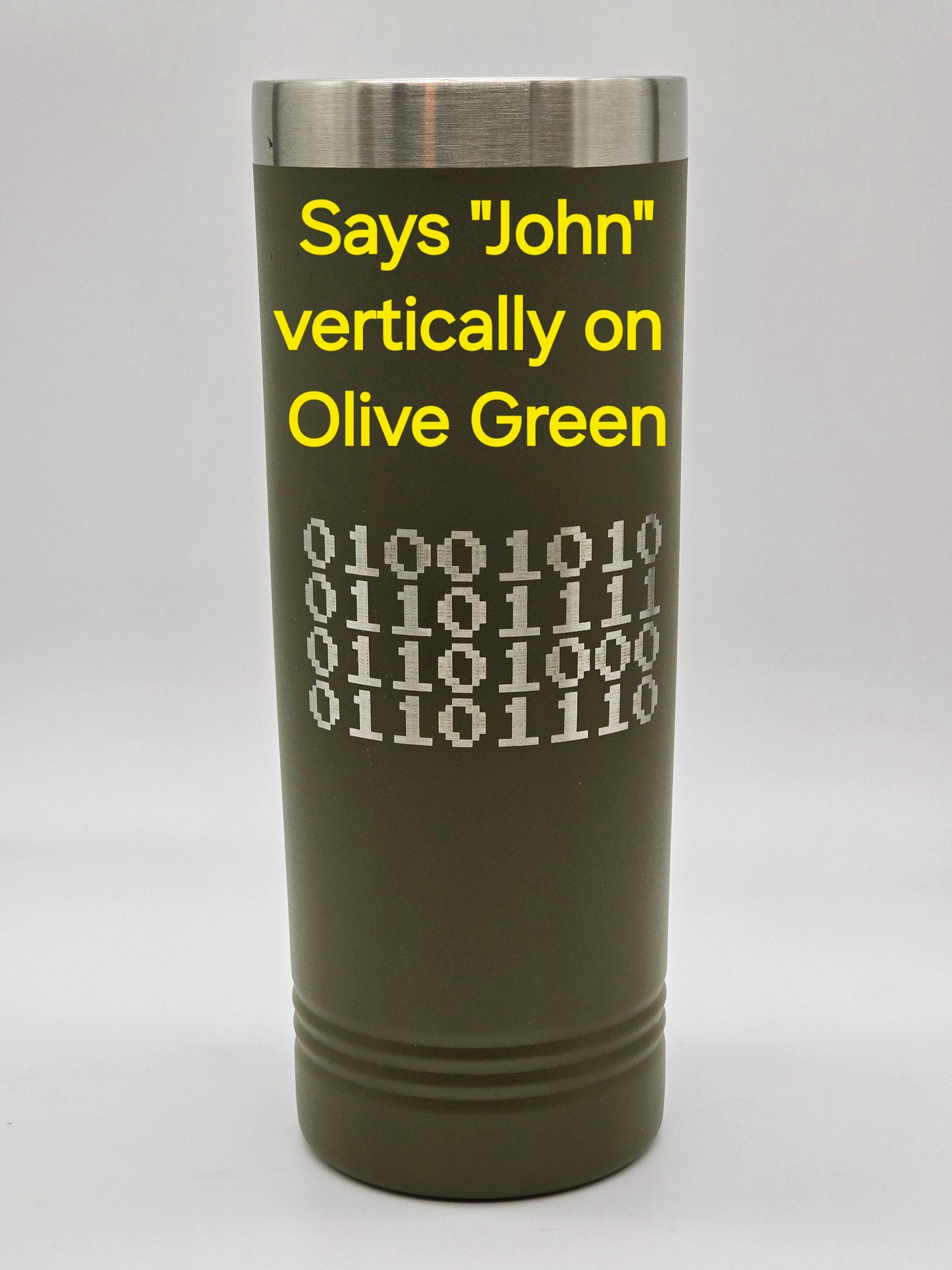 Personalized Binary Computer Coded Name Tumbler - 22 oz