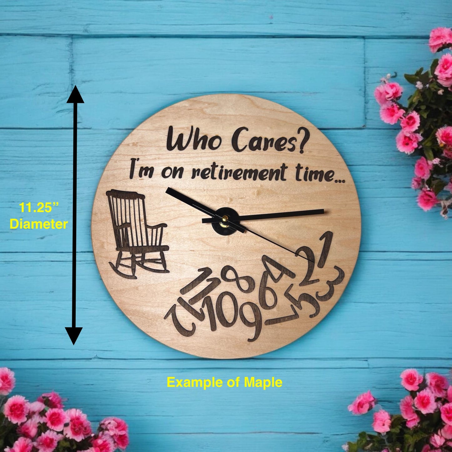 Funny "Who Cares?" Clock