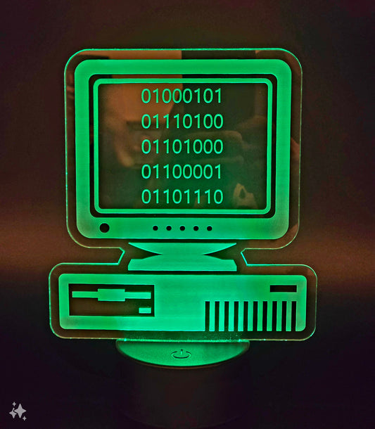 Personalized Retro Computer Coding Light Up Sign