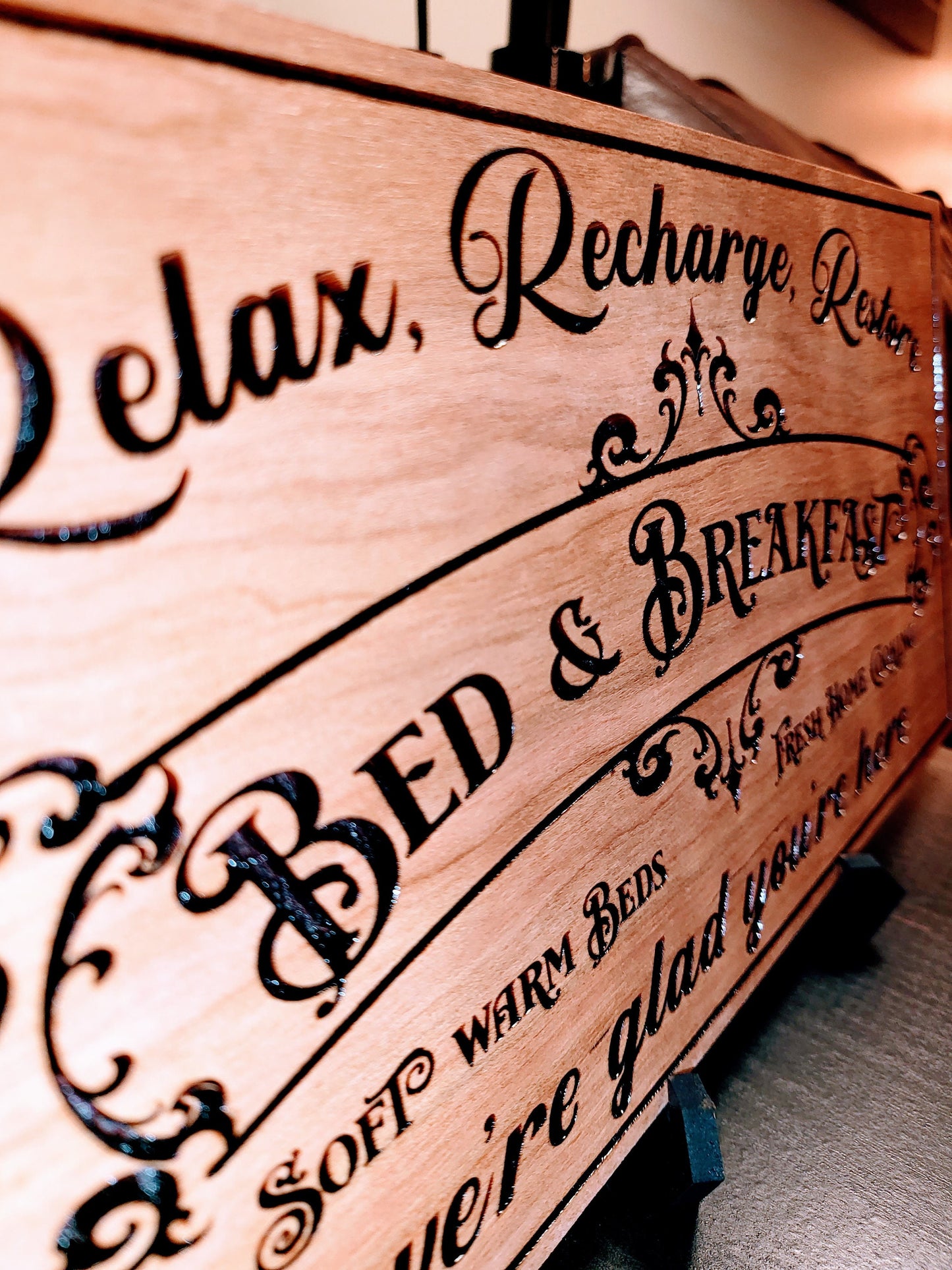 Bed and Breakfast Laser Engraved Sign