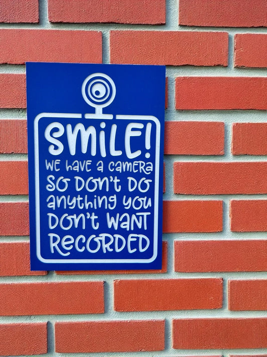 Security Camera Warning Sign