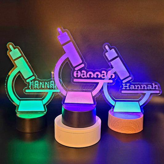 Personalized Microscope Light Up Sign