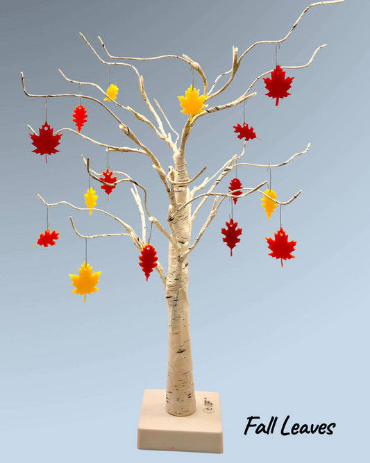 Mini LED Artificial Birch Tree with Ornaments