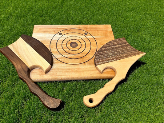Axe Throwing Target with Axes Cutting Board