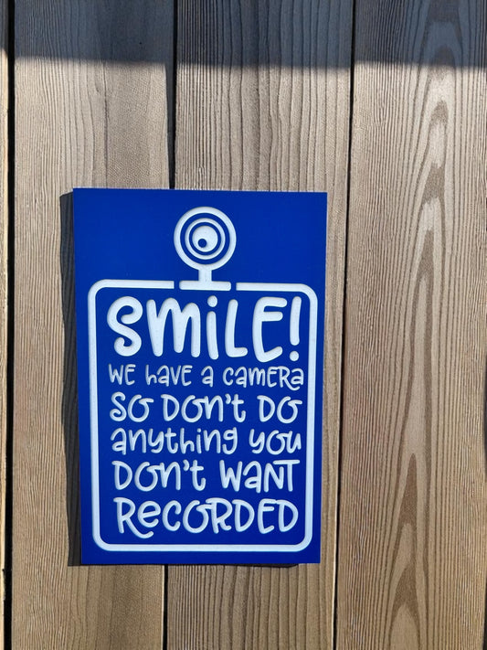 Security Camera Warning Sign