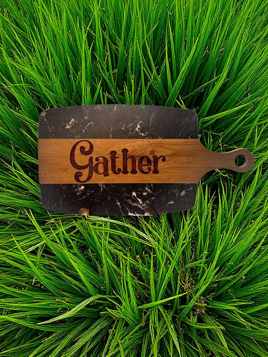 Black Marble & Acacia Board