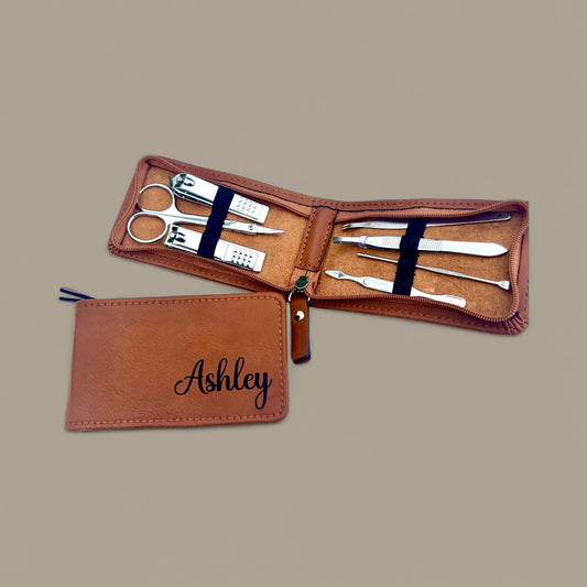 Leatherette Personalized Manicure Set