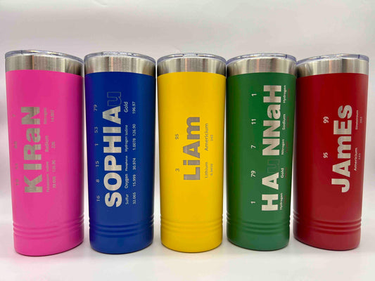 Personalized Periodic Table Name Tumbler - 22 oz