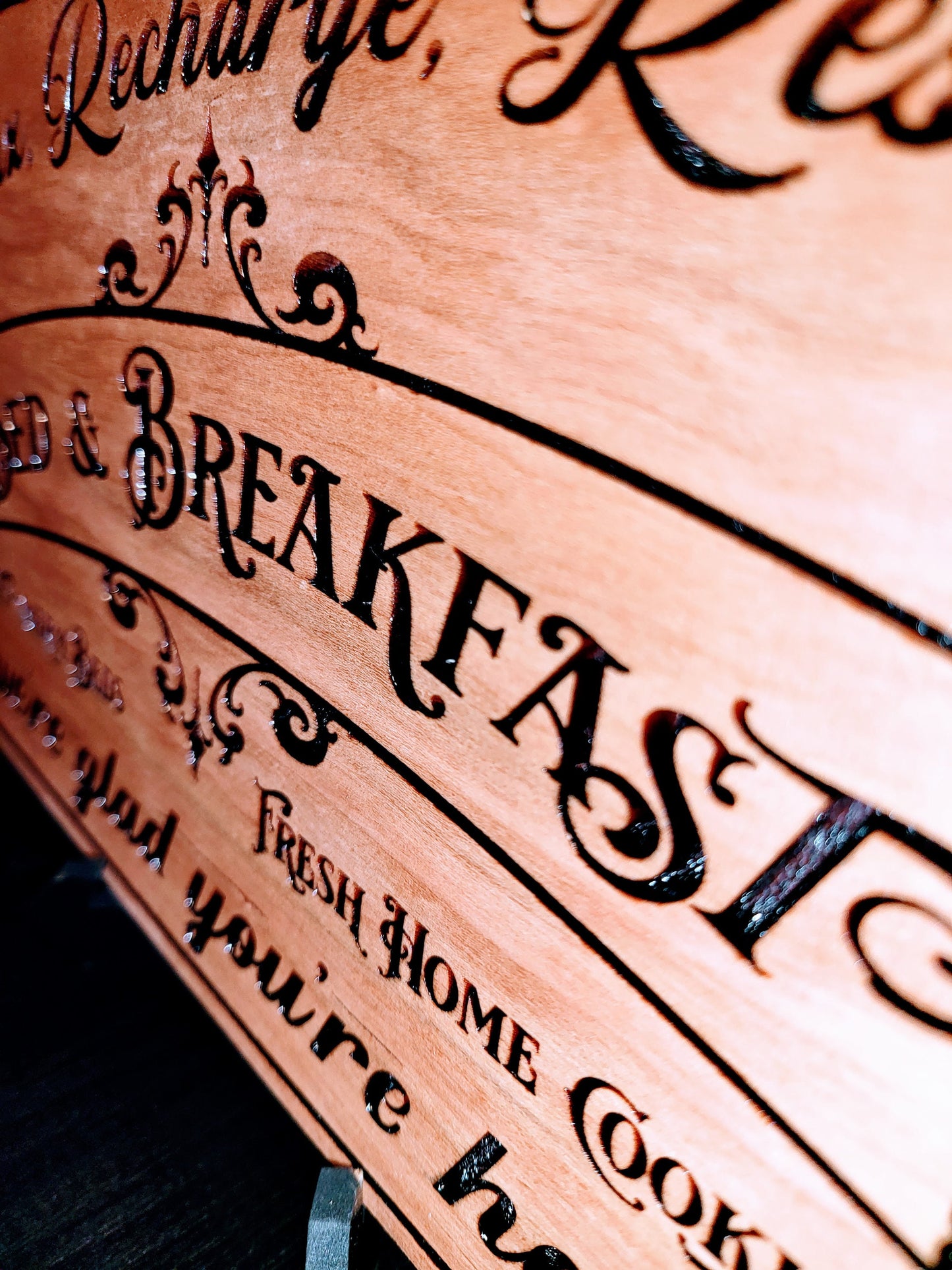 Bed and Breakfast Laser Engraved Sign