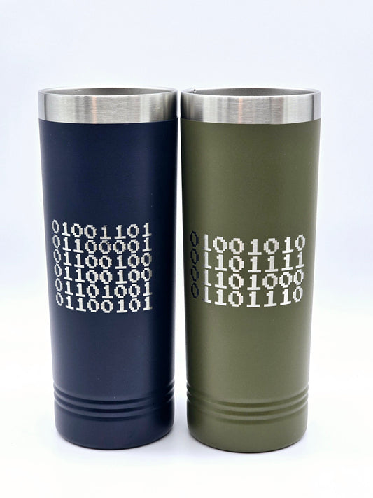 Personalized Binary Computer Coded Name Tumbler  - 22 oz